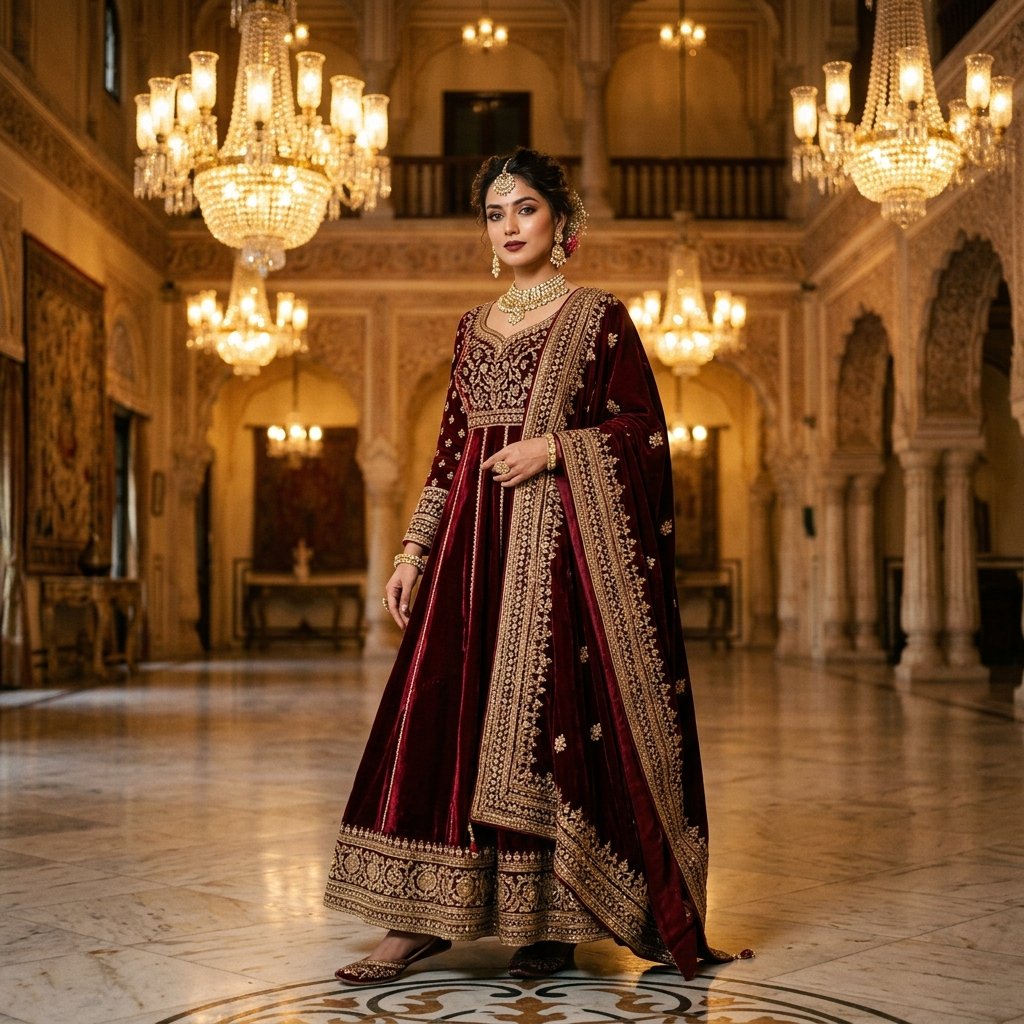 Imperial Velvet Anarkalis