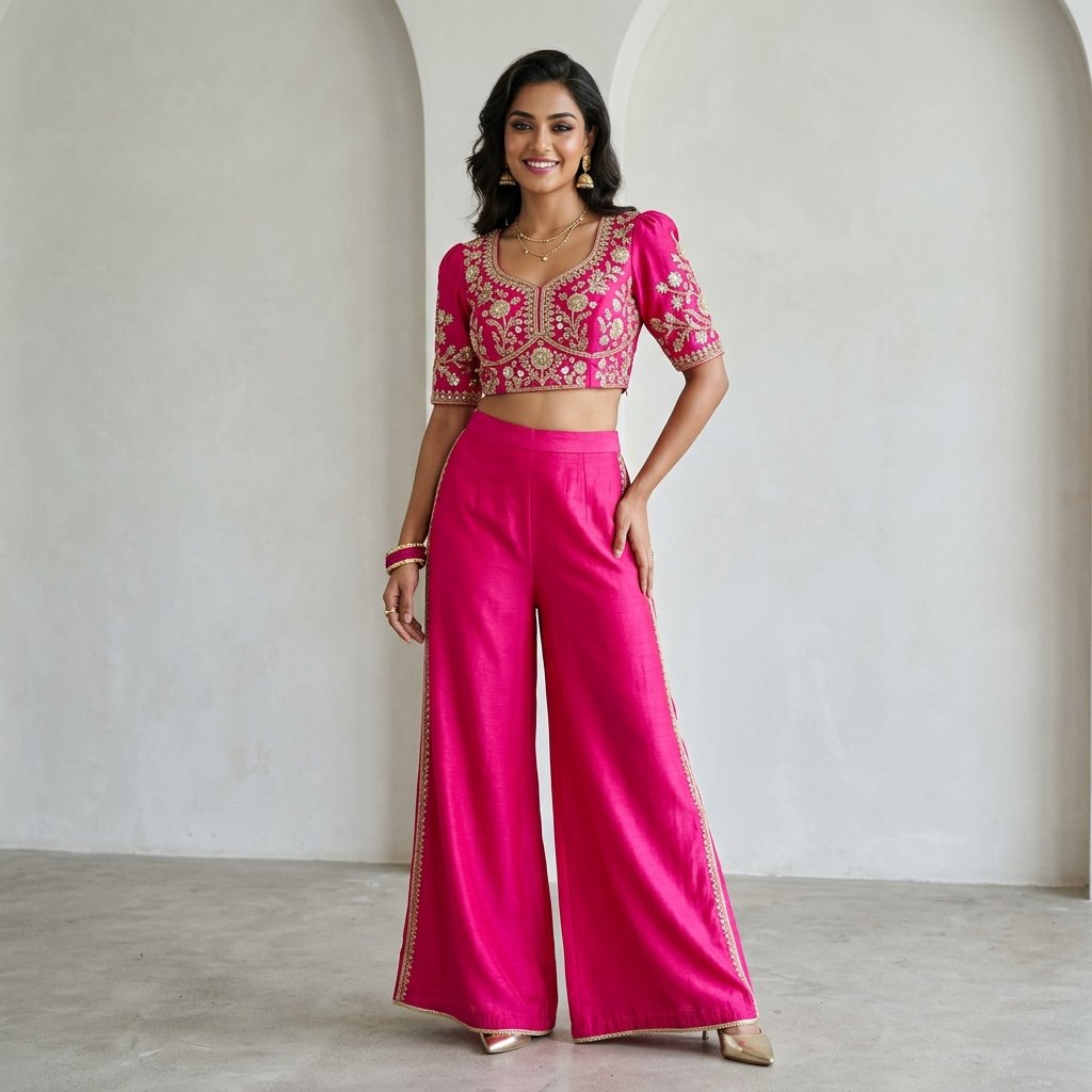 Pink Embroidered Co-ord
